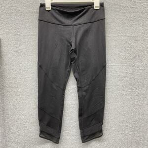 Lululemon Align Leggings Womens Size 8 Crop 21" High-Rise Black Emboss Monochrom